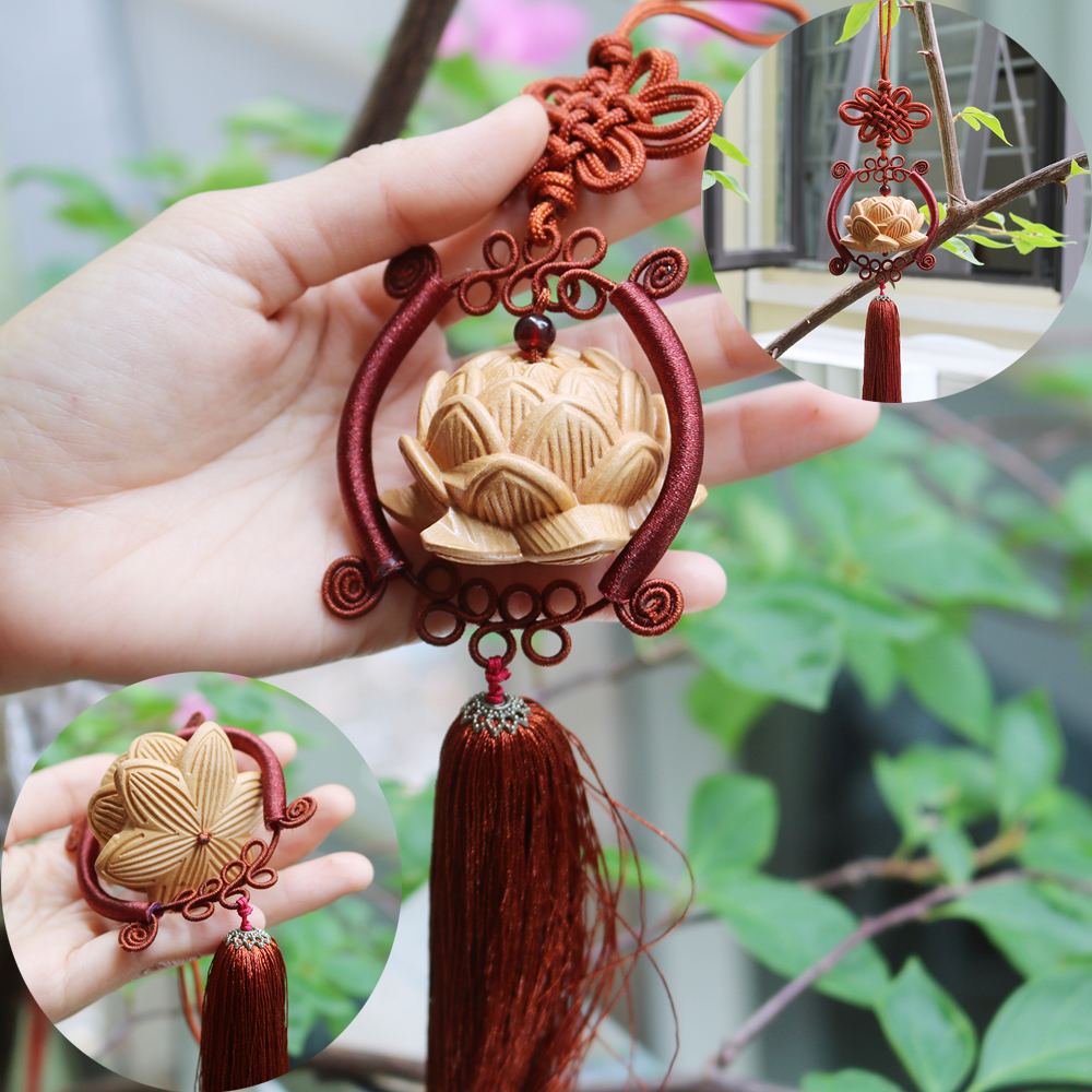 Dây treo xe ô tô, xe hơi - Phật Bà treo xe - Dây treo Phật Bà - Dây treo may mắn - Dây phong thủy cho ô tô - Cầu tài lộc, bình an, may mắn