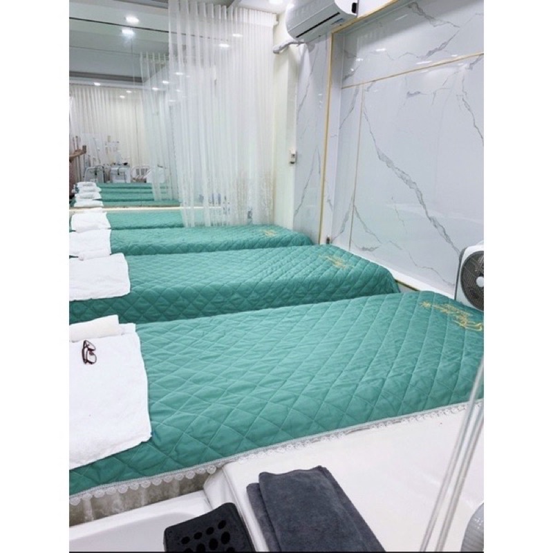 Tấm phủ trần bông cotton phối ren 1,2X2,2m