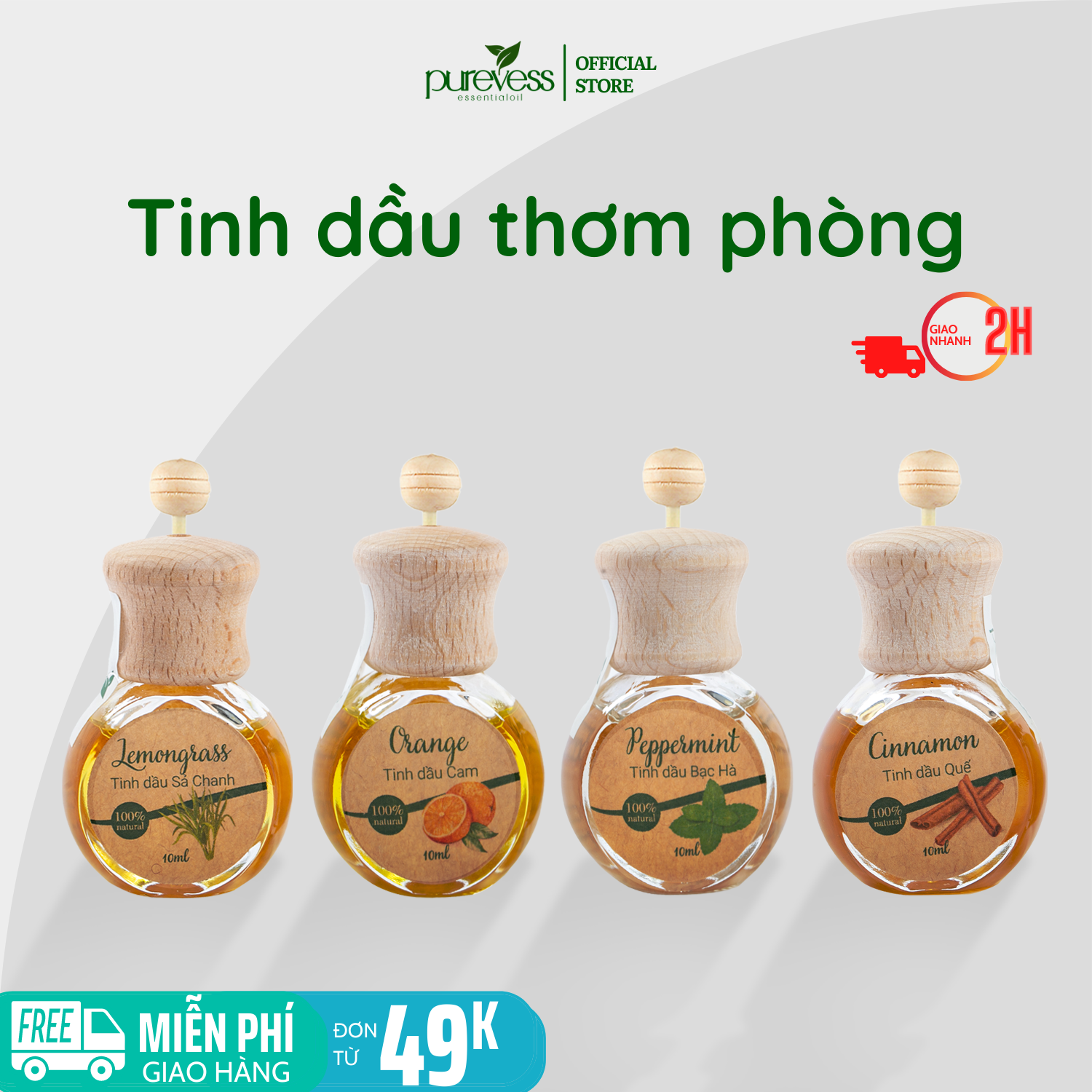 Tinh dầu thơm phòng tinh dầu đuổi muỗi. Purevess - gian hàng chính hãng