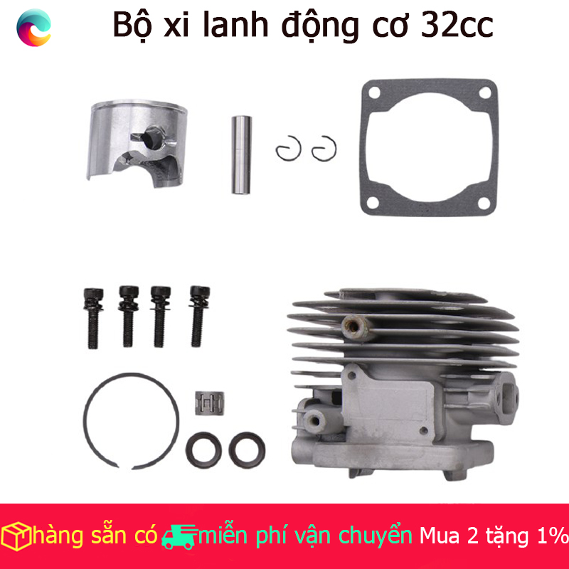4 bolt 32cc engine cylinder kit for rovan cy zenoah engine for 1/5 hpi km rv baja 5b 5t 5sc losi rc car parts