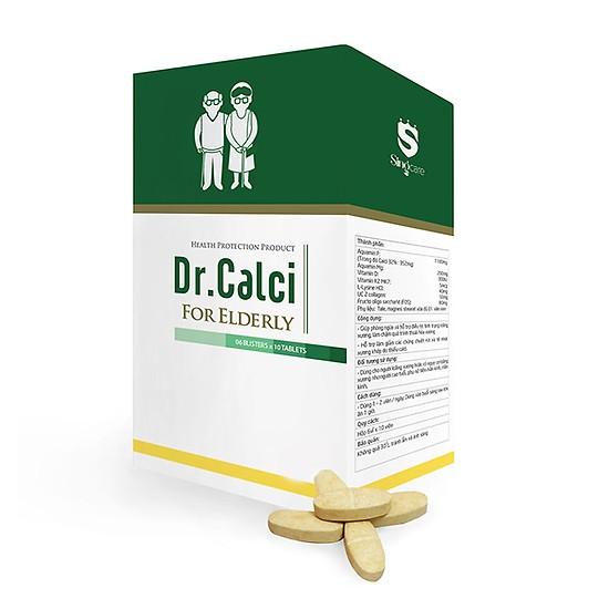 CALCI FOR ELDERLY Bổ sung Canxi  HỮU CƠ từ TẢO BIỂN ĐỎ cho người lớn tuổi, không gây táo bón (60 viên/lọ)