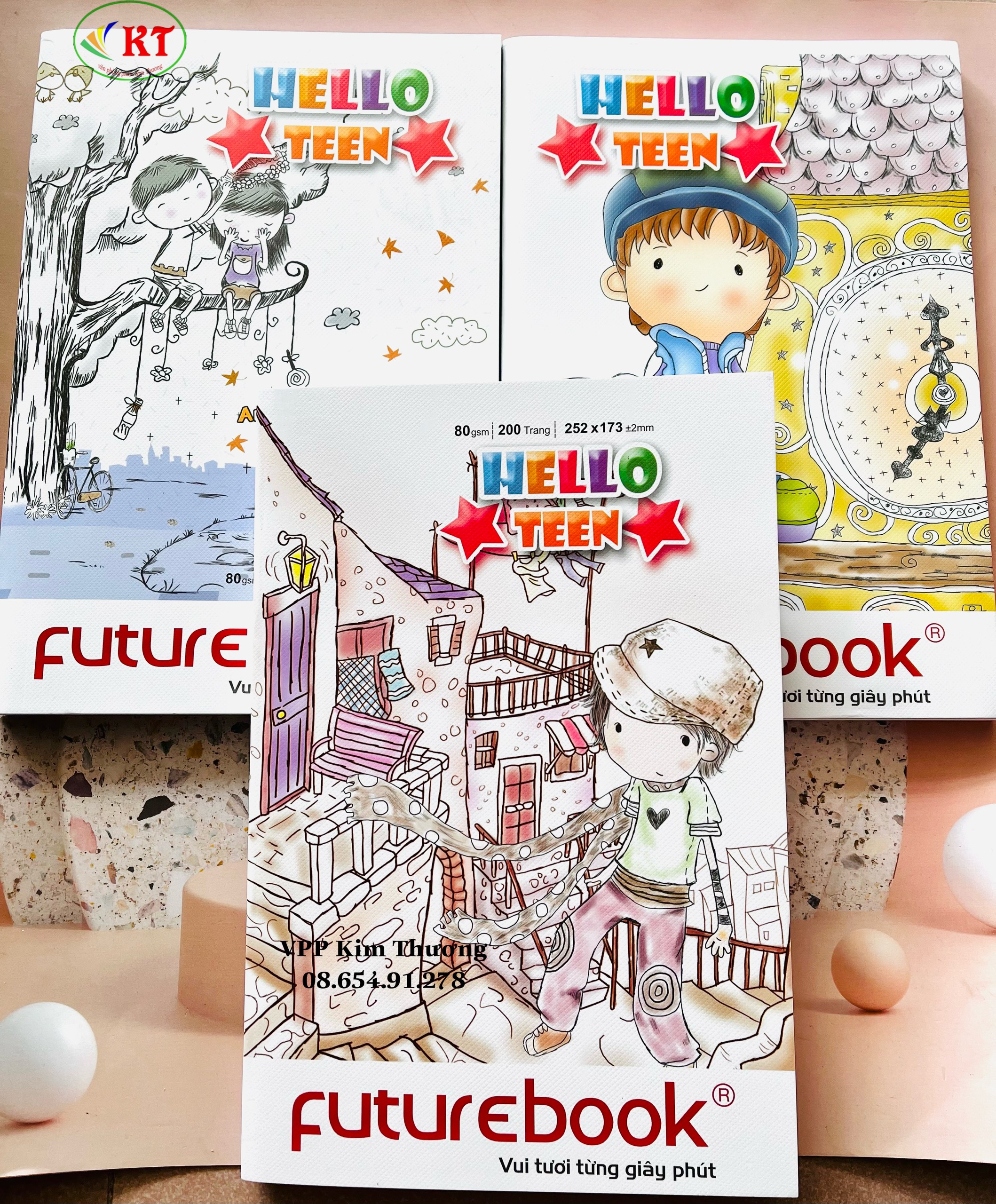 Combo 5 quyển tập sinh viên Hello Teen khổ B5Future Book 200 trang
