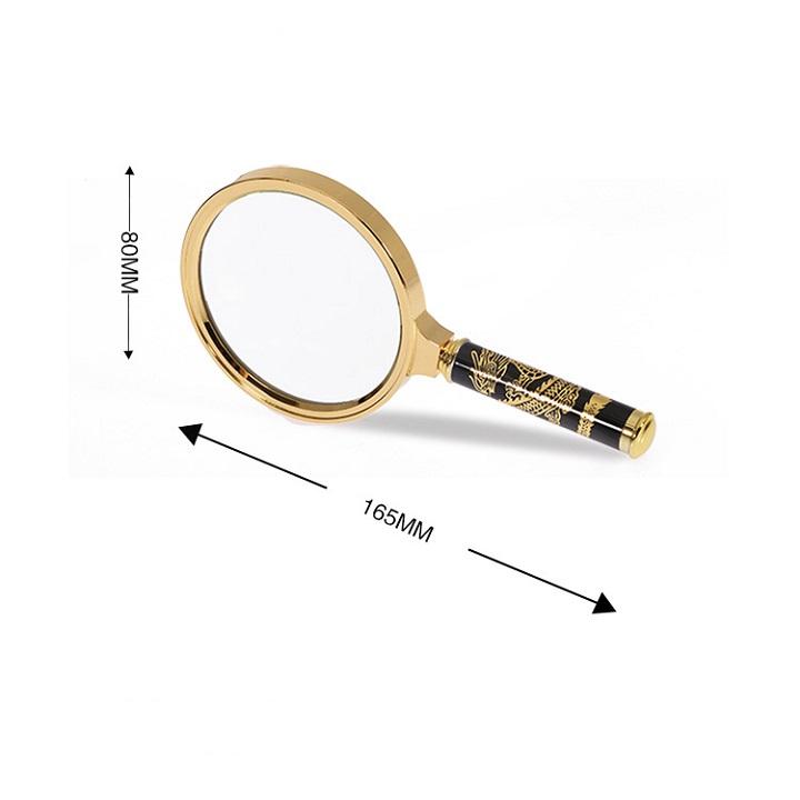 1 CÂY. KÍNH LÚP. CẦM TAY CÁN CẦM HOA VĂN kích thước 80mm , 90mm, 100mm. 542.