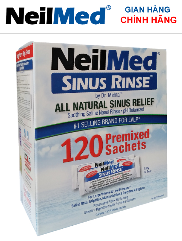 Gói Hỗn hợp Muối Rửa Mũi Xoang Người Lớn NeilMed Sinus Rinse Adult Sachets
