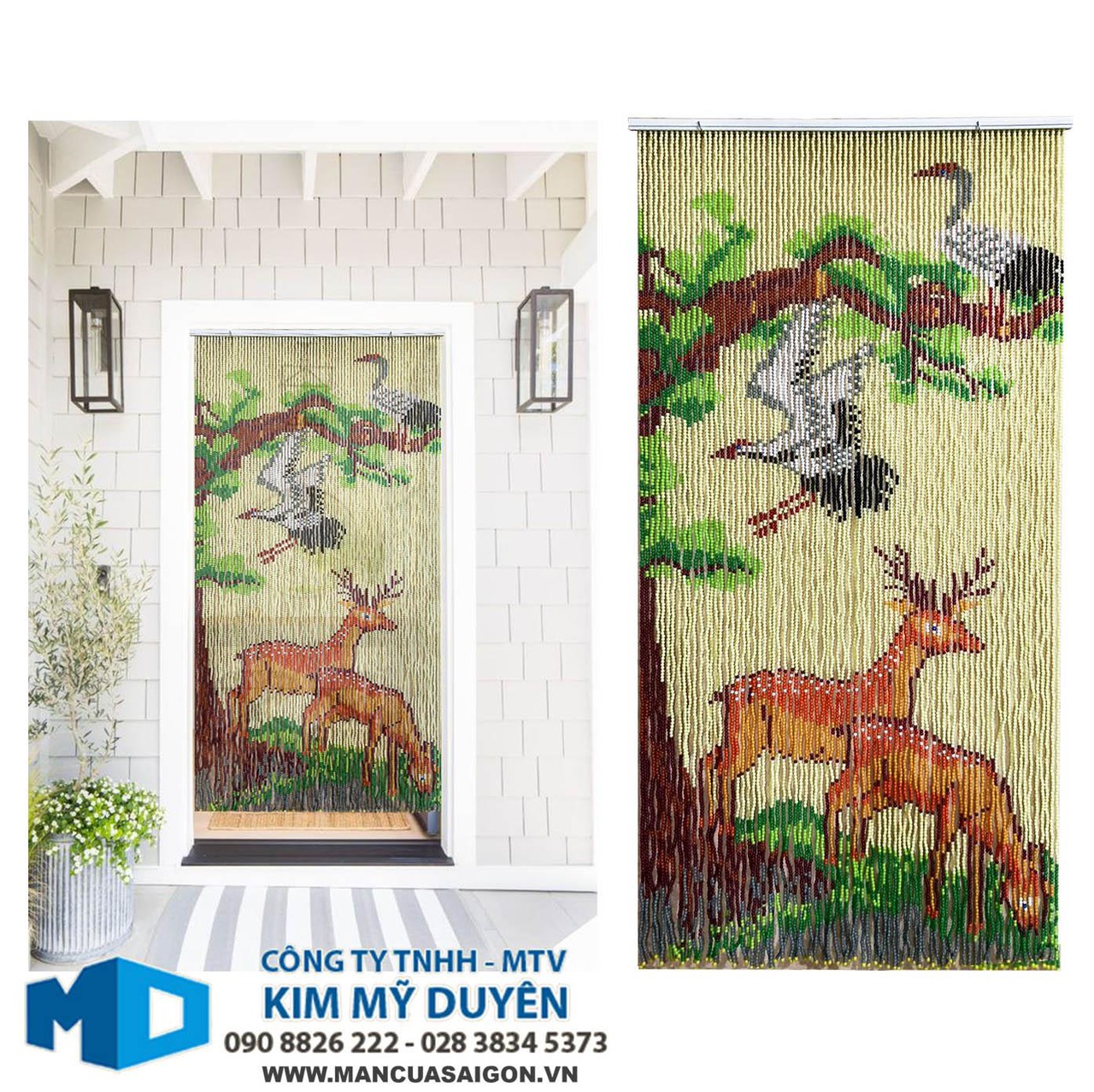 [HCM]Màn hạt nhựa Nai Hạc nền kem 501  (công ty Kim Mỹ Duyên)