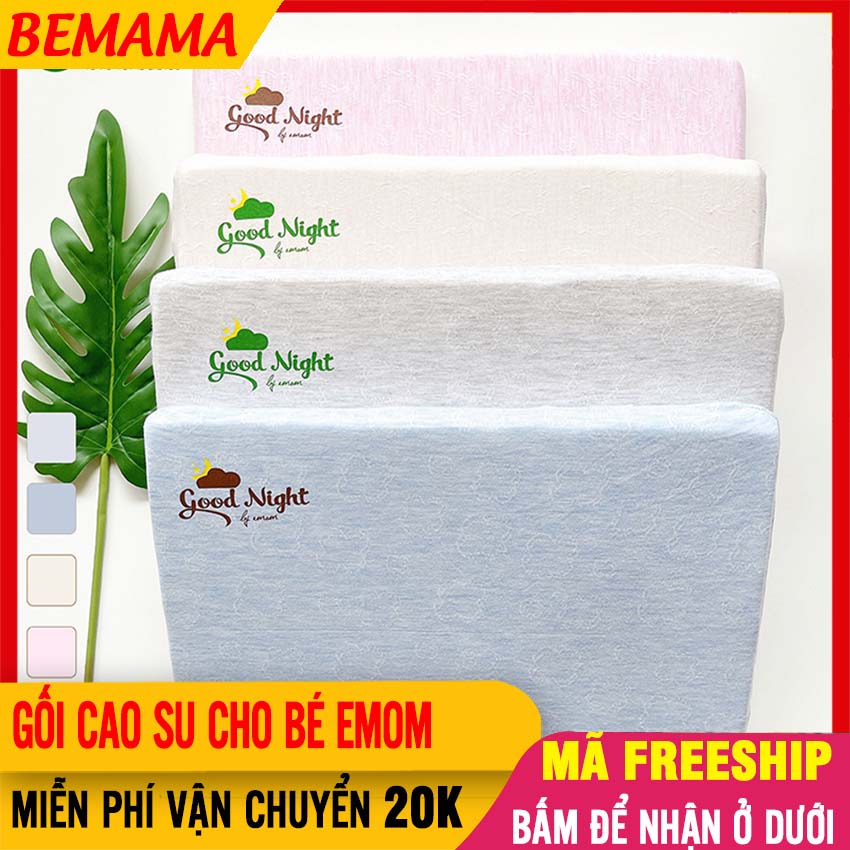 Gối cao su cho bé emom otis cao cấp chống trào ngược, chống méo đầu, siêu mềm, thoáng mát - gối nằm cho trẻ sơ sinh, gối ngủ trẻ em, gối cao su non, gối em bé, gối chống bẹp đầu bemama - goi cao su emom - sp000865