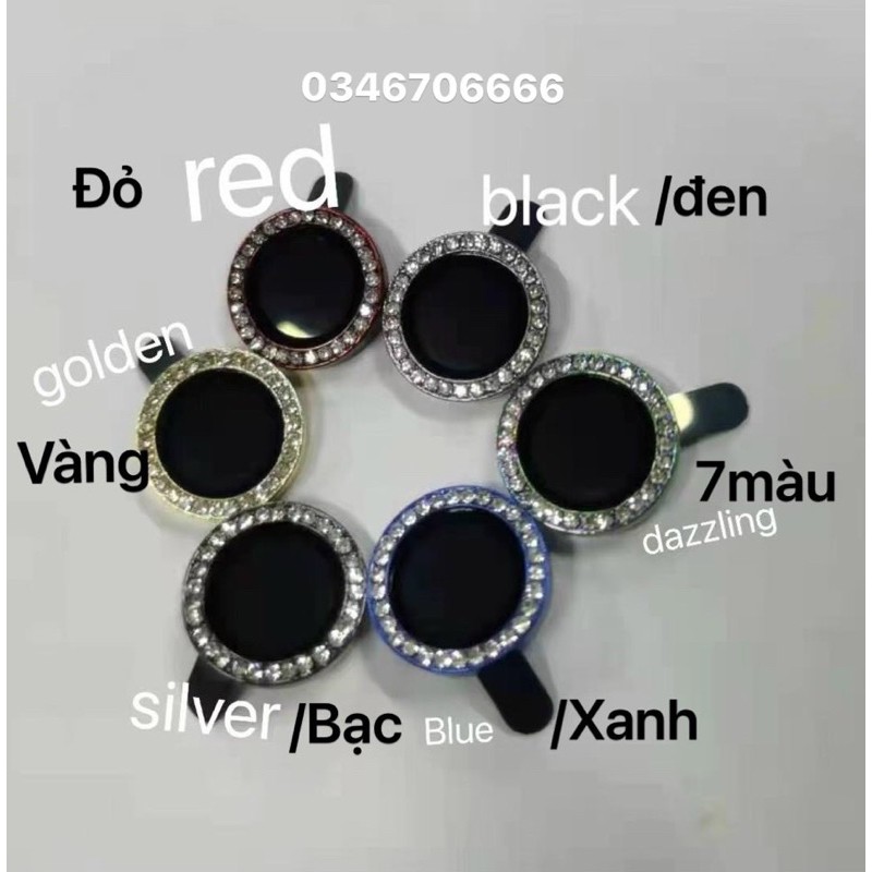 Mắt cam đính đá viền hột  ip14/ ip14 pro / Ip14 plus/ ip14 pro max