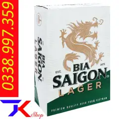 Thùng bia Sài Gòn 24 lon Lager 330ml