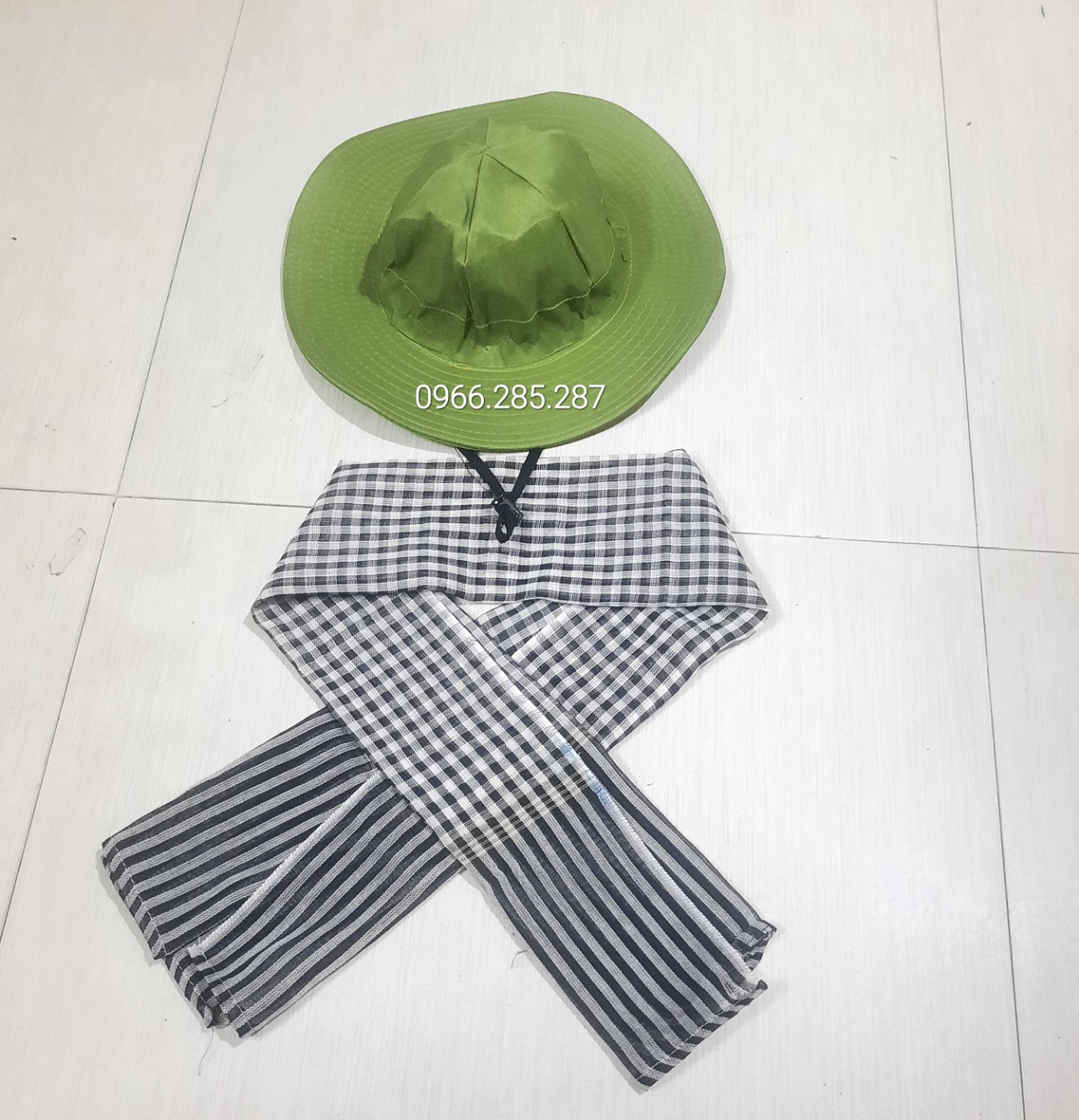 Combo mũ tai bèo và khăn rằng nam bộ