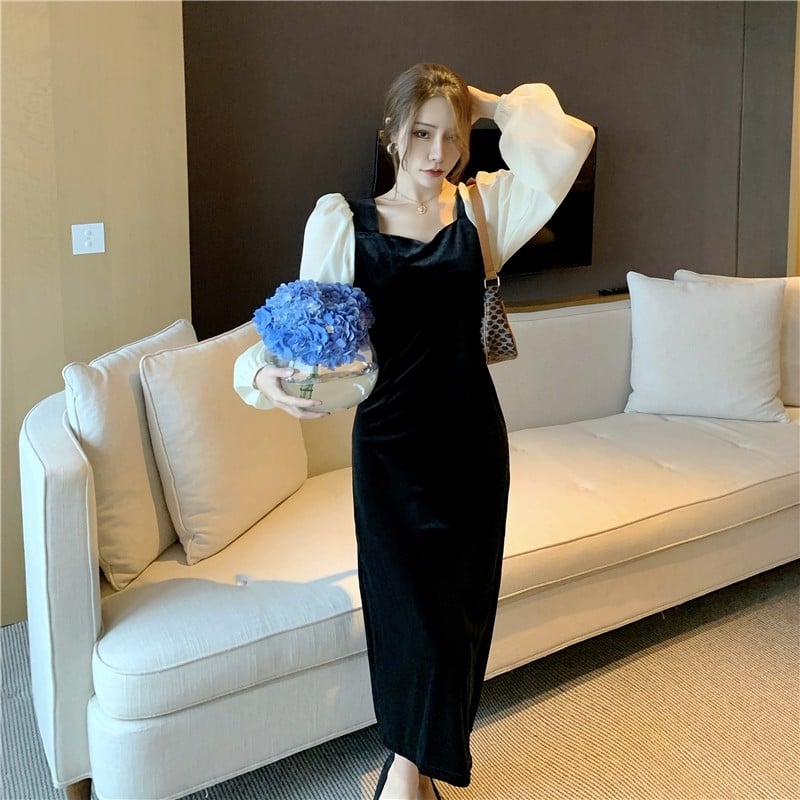 Váy huyền ảo tay phồng công chúa nhẹ nhàng sang trọng cổ điển phong cách Pháp, đây là cực phẩm
