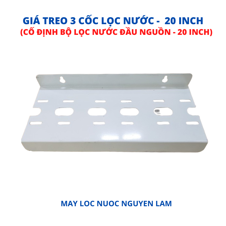 (HCM) Giá Treo 3 Cốc Lọc Nước 123 - 20 Inch - ( Cố Định Bộ Lọc Nước Đầu Nguồn)