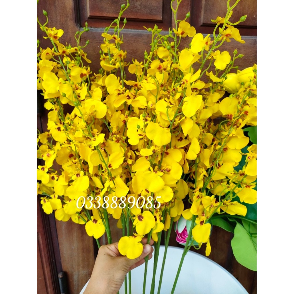 Cành Lan Vũ Nữ siêu đẹp dài 105cm 8 nhánh-hoa giả