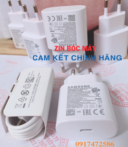 Bộ sạc nhanh samsung zin bóc máy 25w dành cho ss note 10,s10, s10plus - 5g - sạc điện thoại samsung