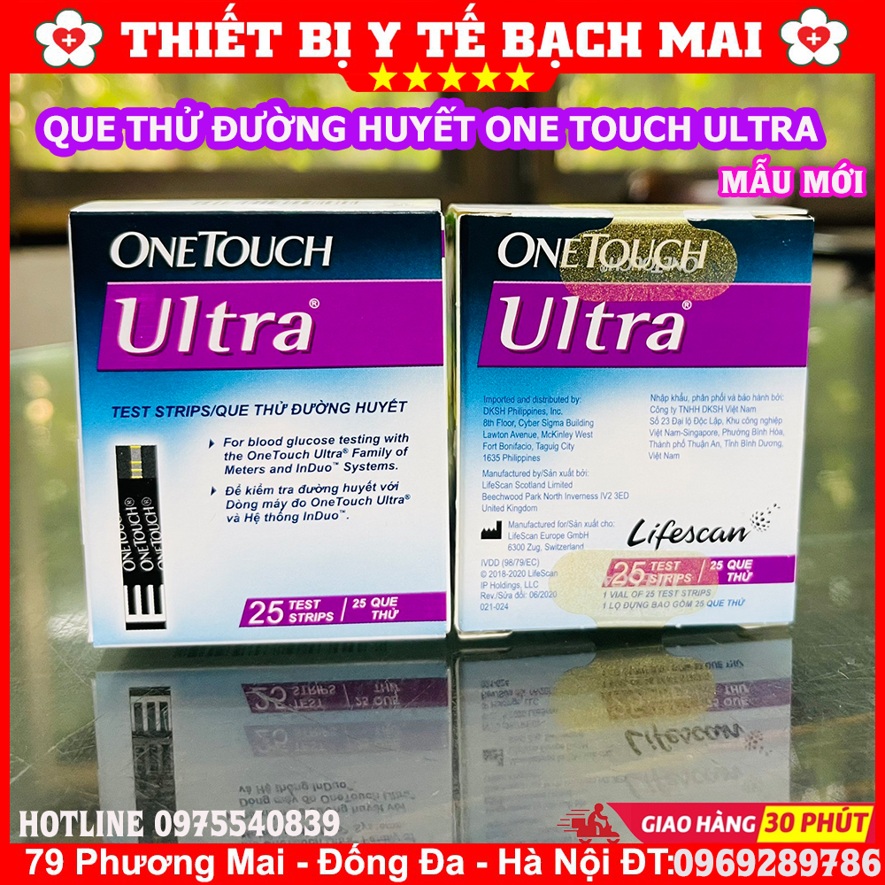 Hộp 25 Que Thử Đường Huyết One Touch Ultra