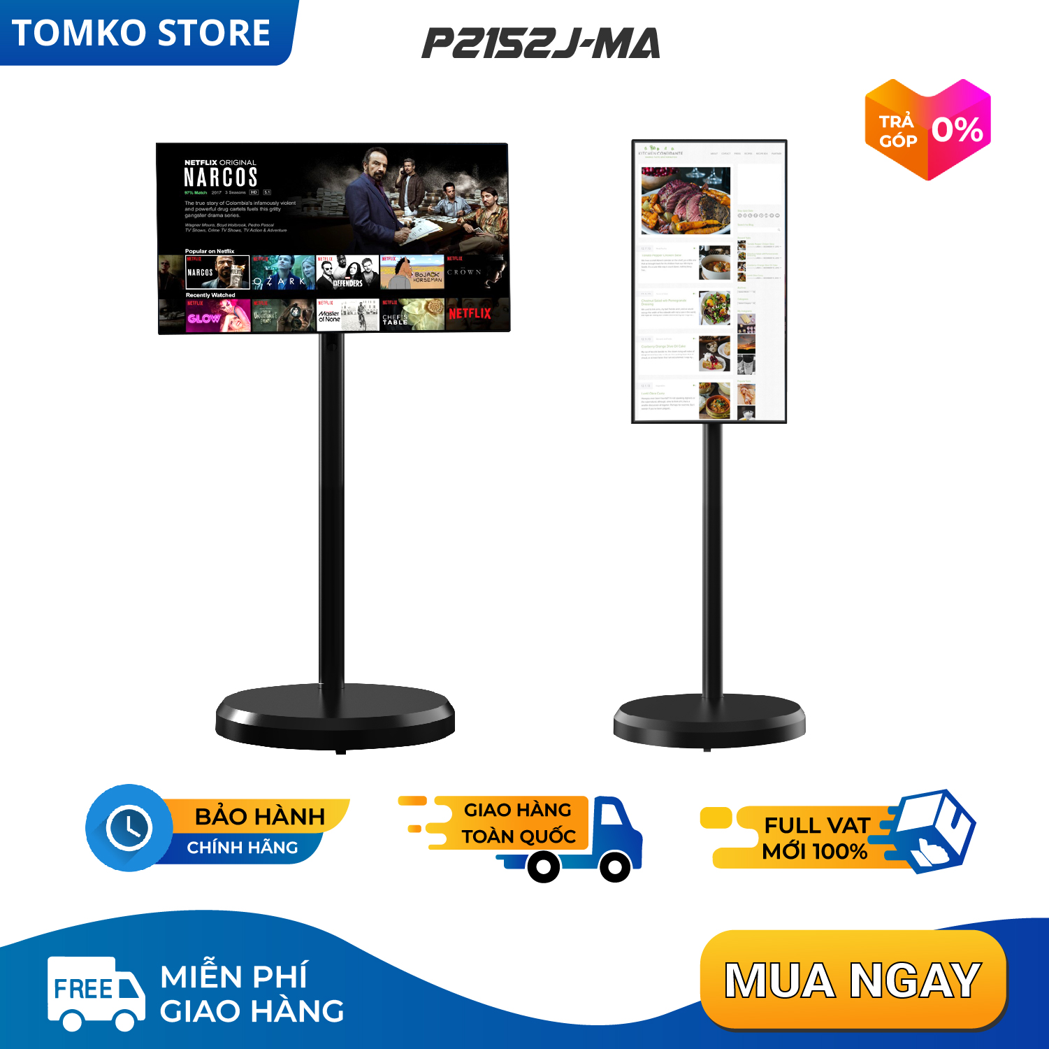 Màn hình cảm ứng di động thông minh TOMKO 22 inch màn hình 22 inch