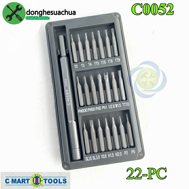 Tua vít sửa thiết bị điện tử c-mart c0052 22 chi tiết