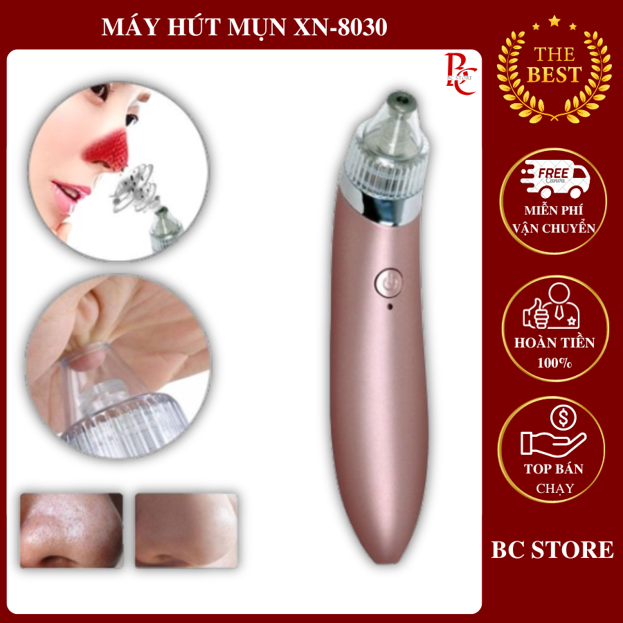 Máy hút mụn cầm tay cực mạnh sạc điện tặng kèm 4 đầu hút, Máy hút mụn mini cầm tay