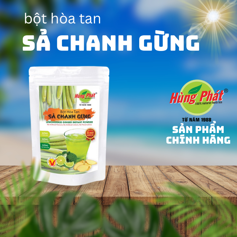 Bột Hòa Tan Sả Chanh Gừng - Trà Hùng Phát
