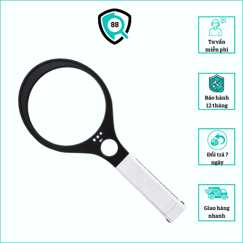 Kính lúp phóng đại 138mm có đèn v2