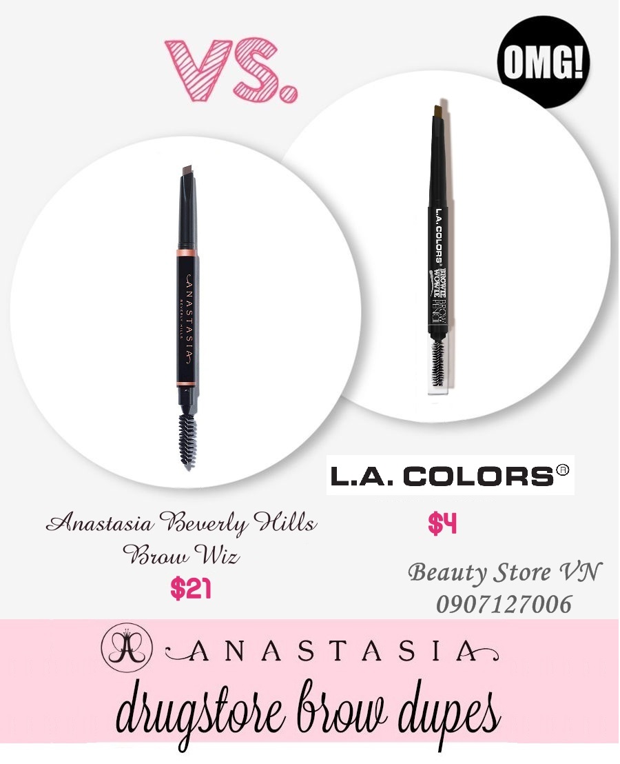[USA🇺🇸] Chì Kẻ Mày 2 Đầu Lâu Trôi Eyebrow Pencil LA Colors