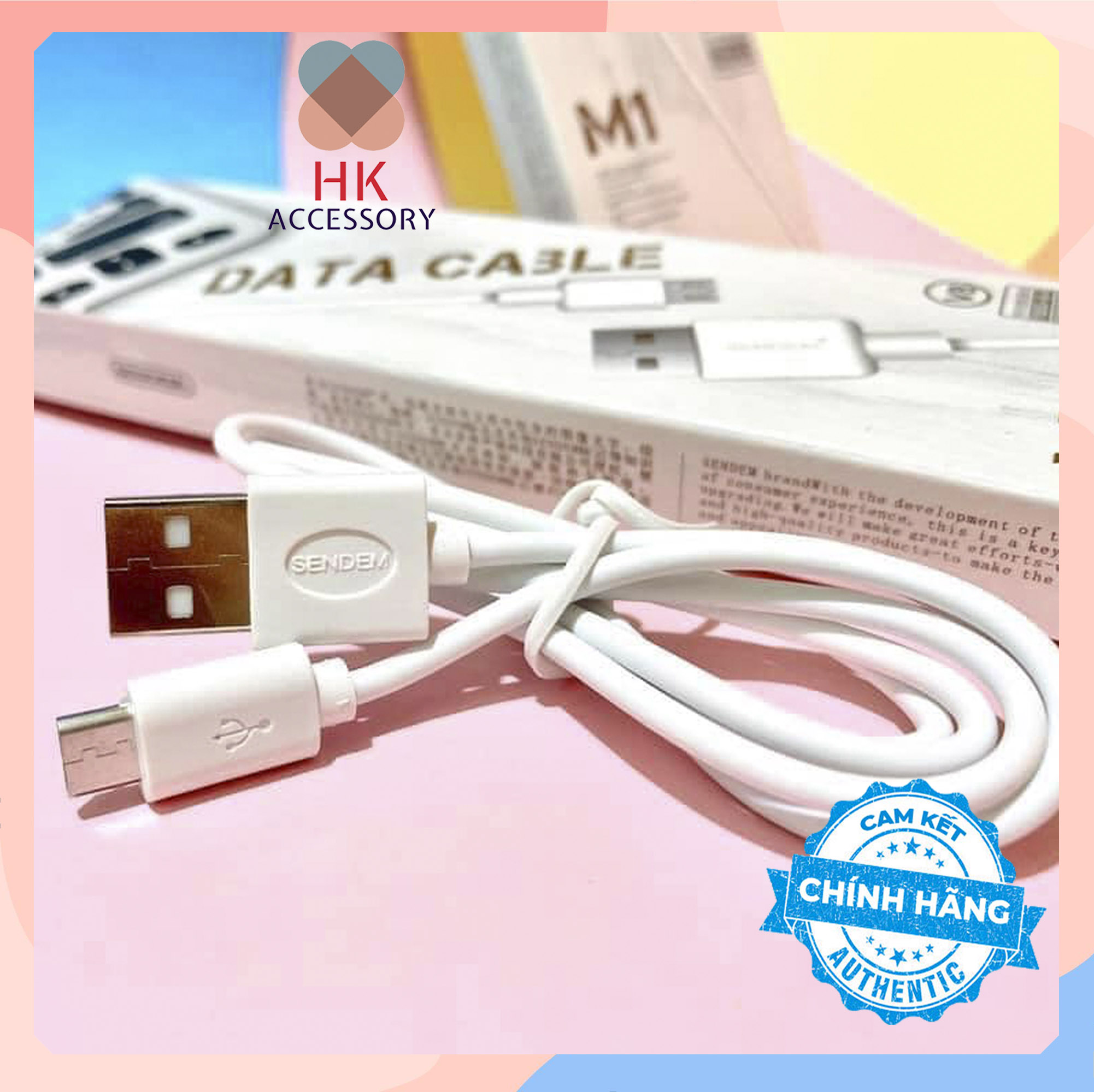 Cáp sạc Sendem M1 chuẩn Micro USB Hàng chính hãng