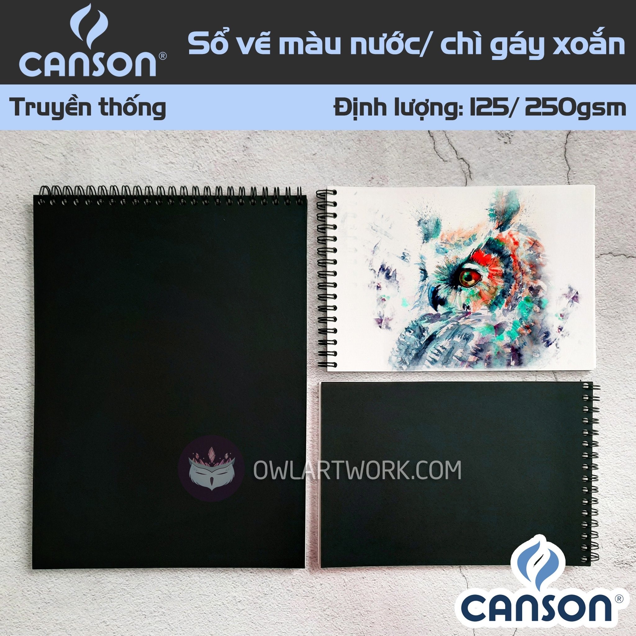 Sổ Giấy Vẽ CANSON truyền thống 125-250gsm