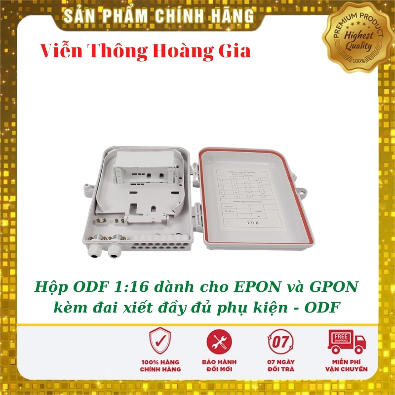 Hộp phối quang odf 2fo/4fo/8fo/16fo ngoài trời