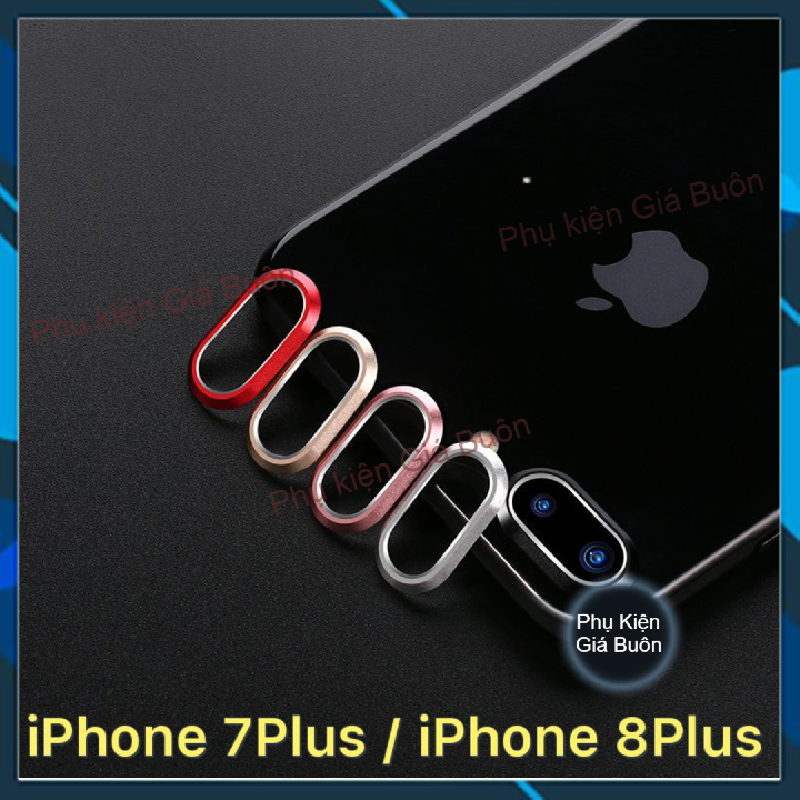 COMBO Viền Kim Loại Bảo Vệ Camera IPhone 7PL/8PL (Viền Camera, Dust Plug, Phím Home)