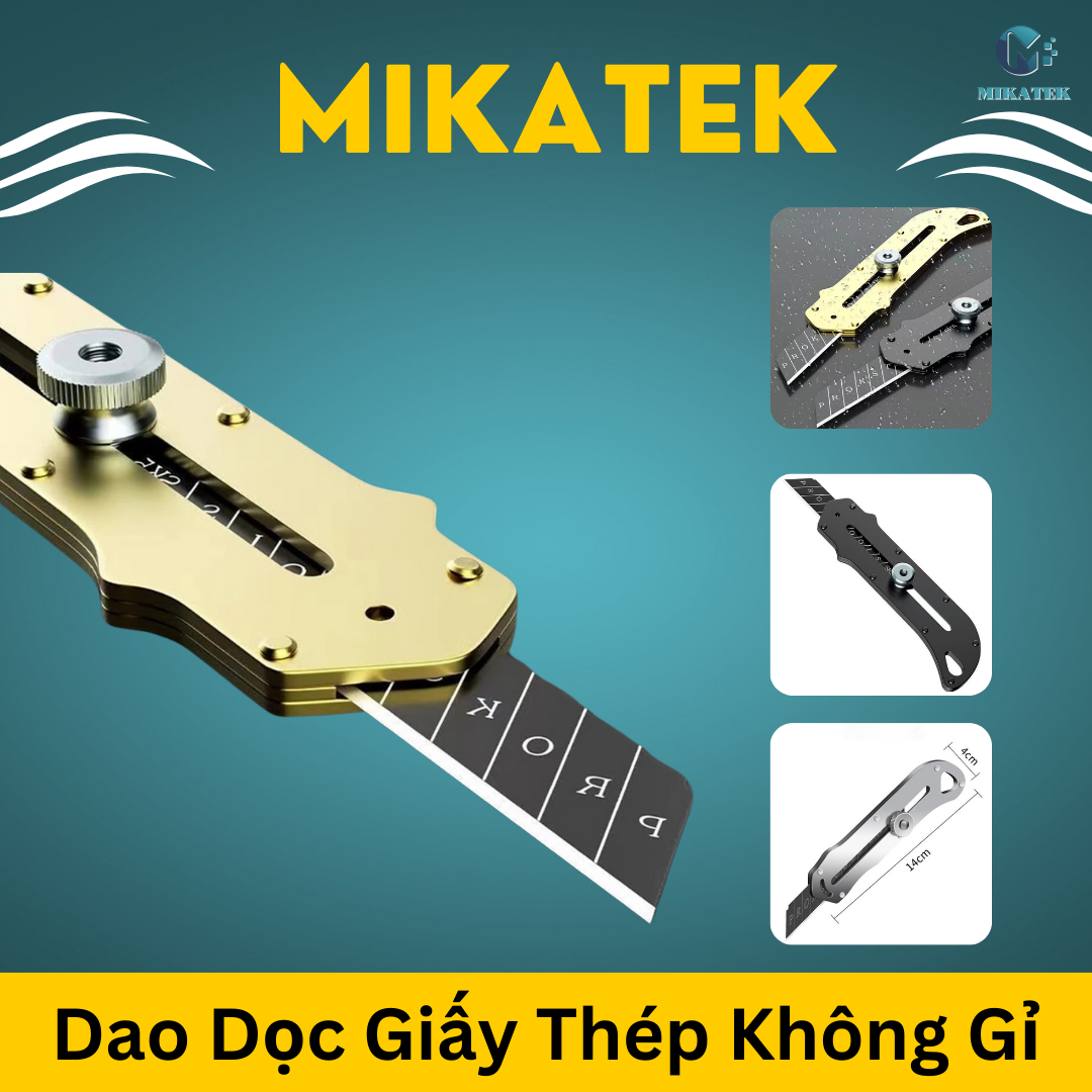 Dao Dọc Giấy Thép Không Gỉ dùng rọc cắt dấy lưỡi SK5 sắc bén