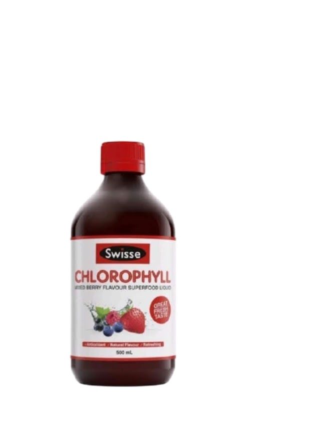 Chai 500ml nước diệp lục swisse chlorophyll 500ml chính hãng úc, đỏ vị dâu