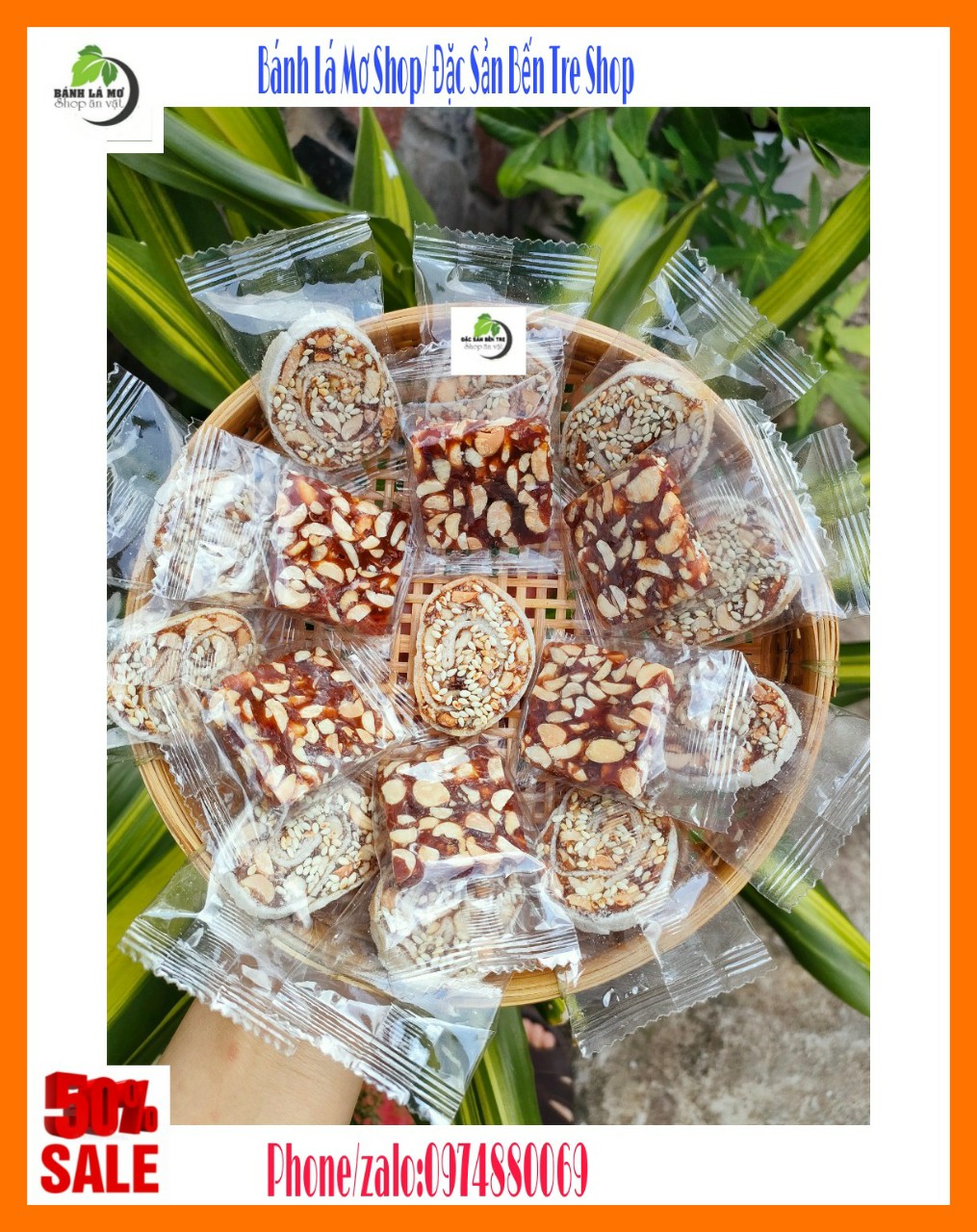 {FREESHIP}1KG  Kẹo Chuối Mix Vị BẾN TRE ( CHUỐI MIẾNG VÀ CHUỐI  CUỘN MÈ GỪNG) - BÁNH LÁ MƠ SHOP