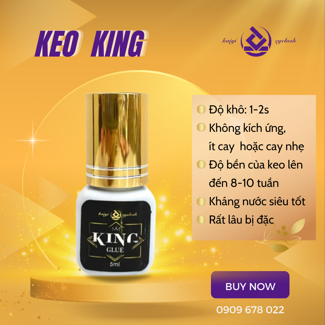 Keo nối mi hiệu Kaiyi King - Nhập khẩu từ Đài Loan, Keo dính lâu - Kaiyi Eyelash