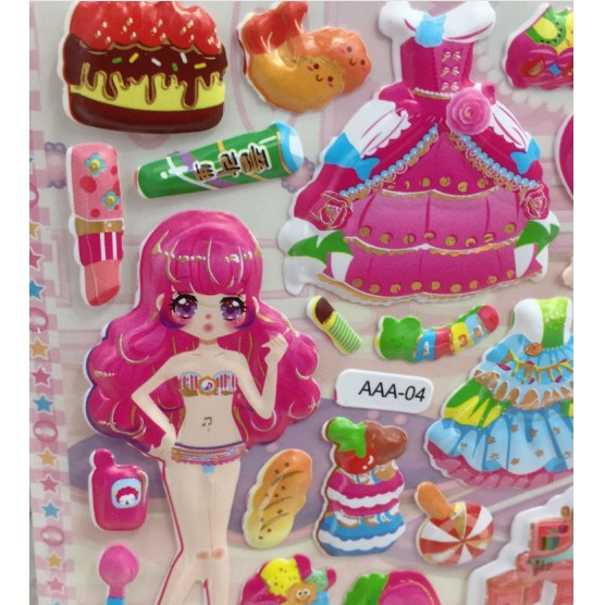 Sticker dán hình công chúa siêu đẹp