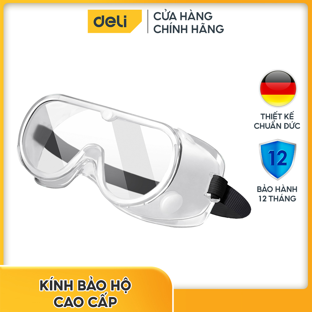 Mắt kính bảo hộ lao động dl522001 hiệu deli
