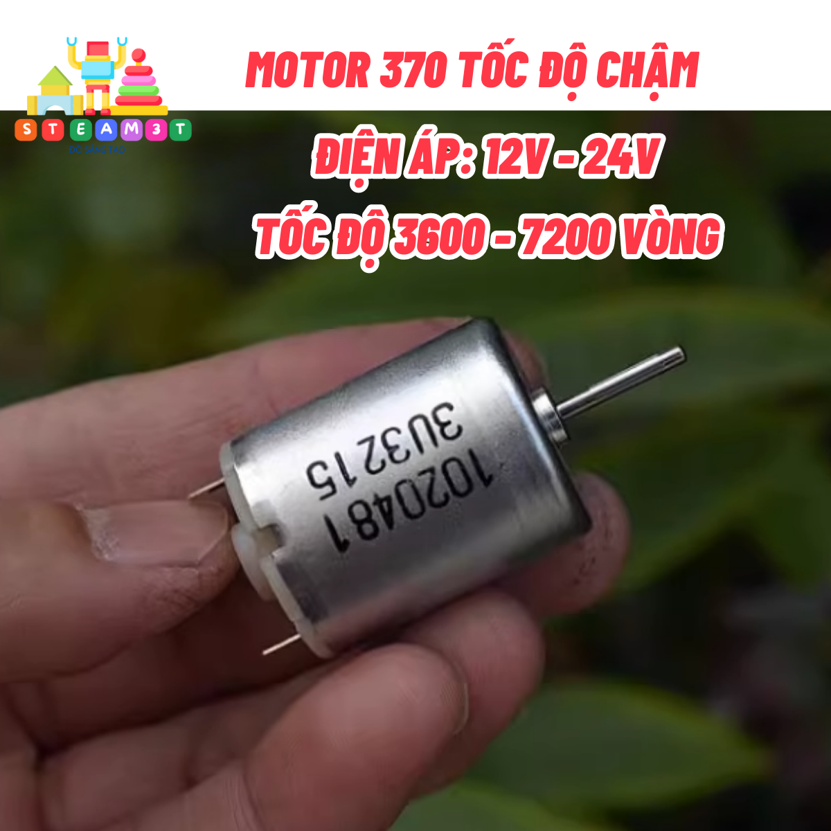 Động cơ motor bơm nước tủ lạnh 370 tốc độ chậm chạy êm 12V - 24V tốc độ 2600-5400 rpm - LK0032