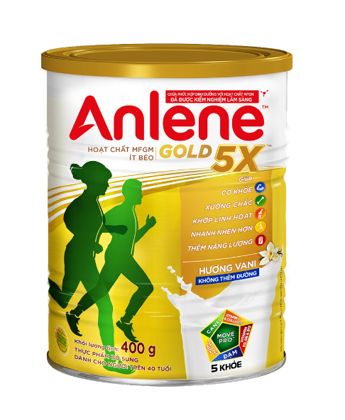 Sữa bột Anlene Gold 5X hương vani lon 400g