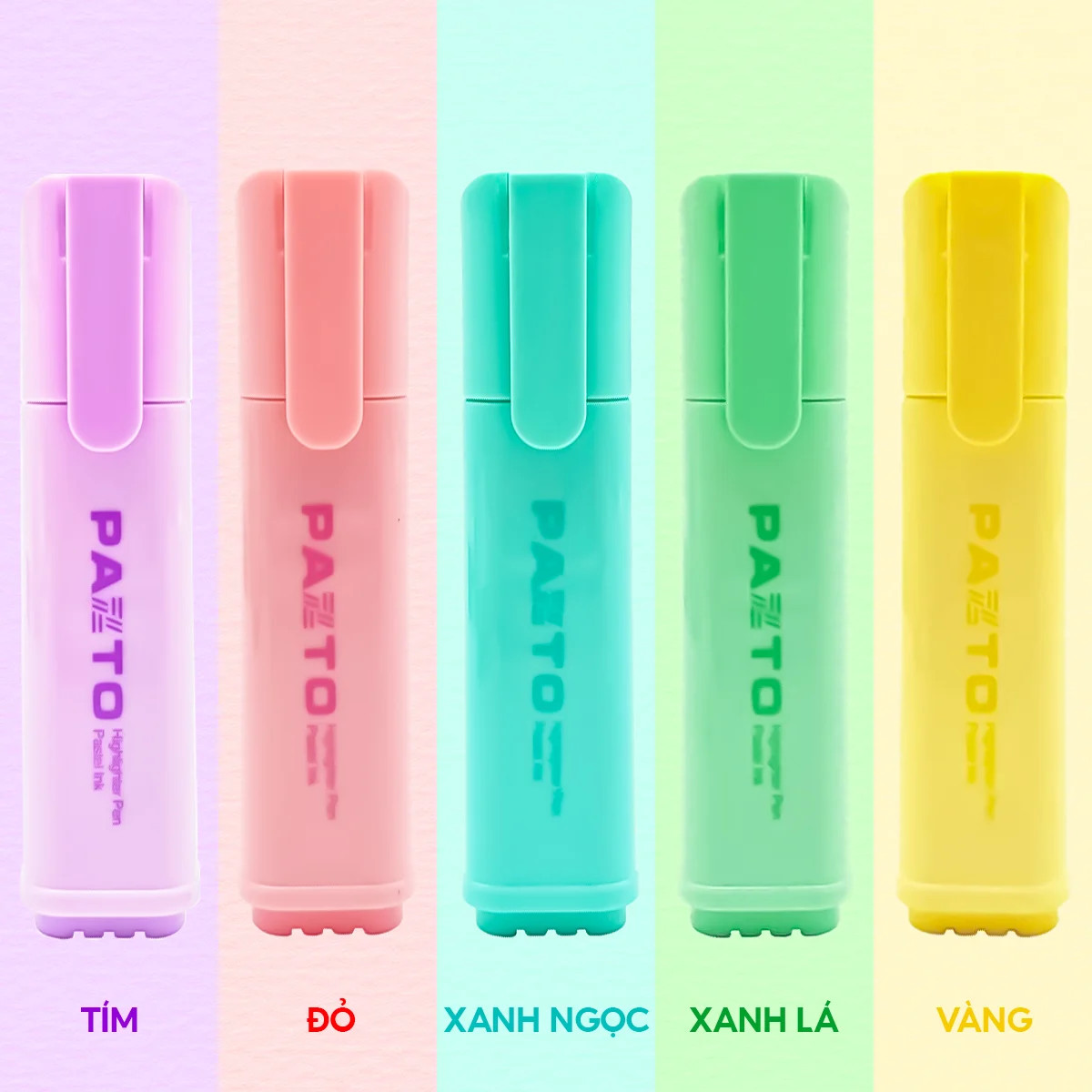 Bút dạ quang màu pastel thiên long flexoffice pazto fo-hl009/vn