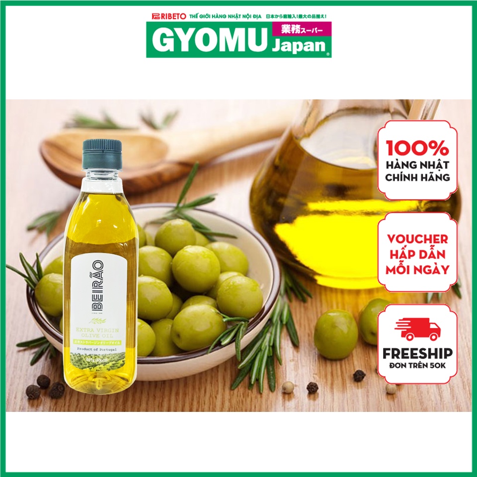 Dầu Olive Nguyên Chất Extra Virgin Olive Oil 500ml - Nhật Bản