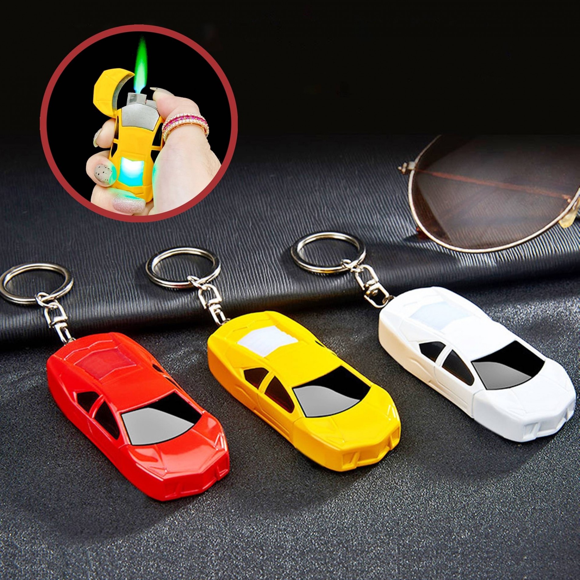 Bật lửa khè - móc khóa hình chiếc xe hơi -