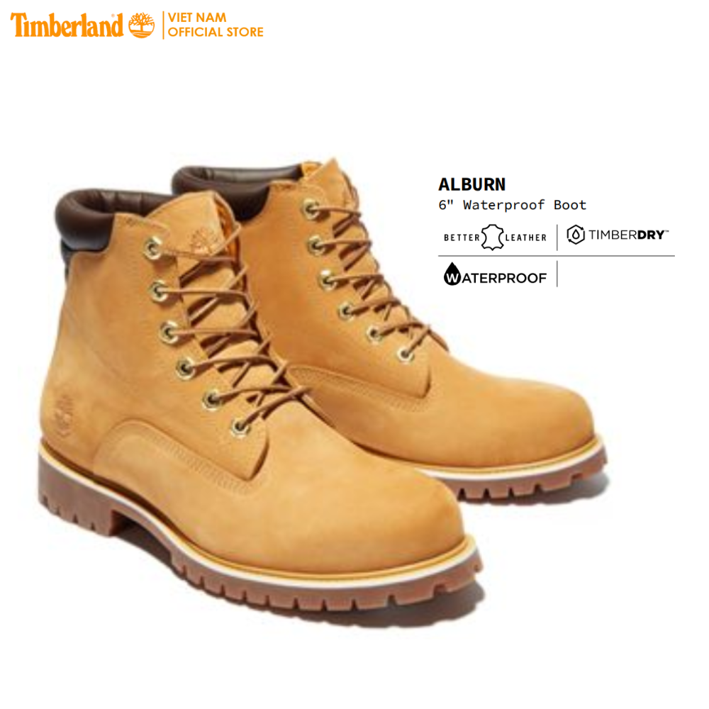 Timberland giày thể thao nam 6 inch basic alburn boot wp wheat nubuck tb03757824