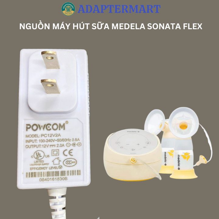 Bộ nguồn sạc cho máy hút sữa Medela Sonata Flex 12v 2a