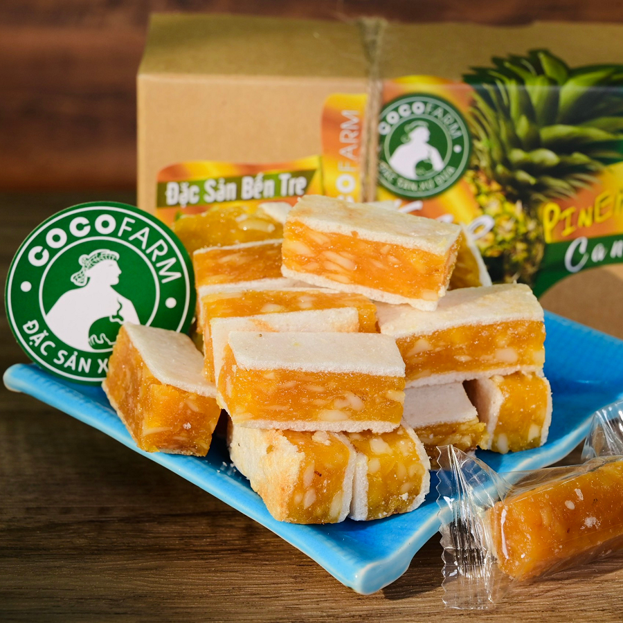 Kẹo Khóm tươi kẹo bánh phồng cocofarm ít đường