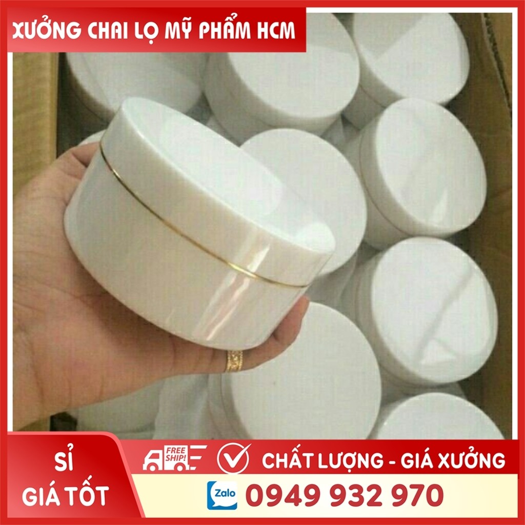 Hủ đựng kem body trắng đục - chai lọ hủ chiết mỹ phẩm 200g