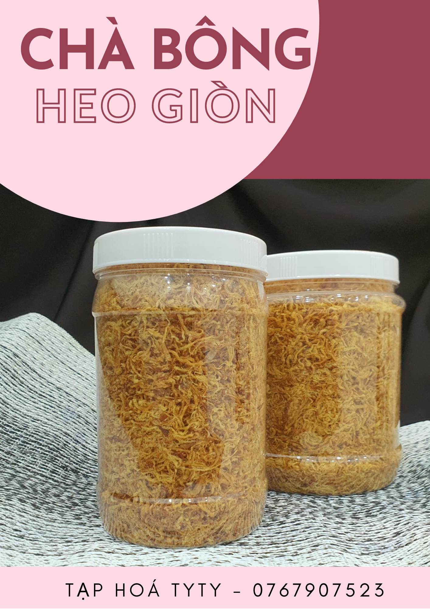 Chà bông heo hành phi 500Gr