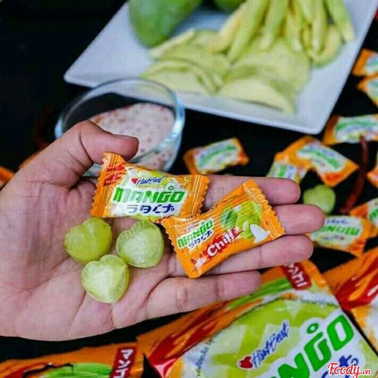[HCM][Còn hàng] Kẹo Xoài Muối Ớt Hartbeat Mango Salt Chili 40g Nội Địa Thái Lan - Ăn vặt
