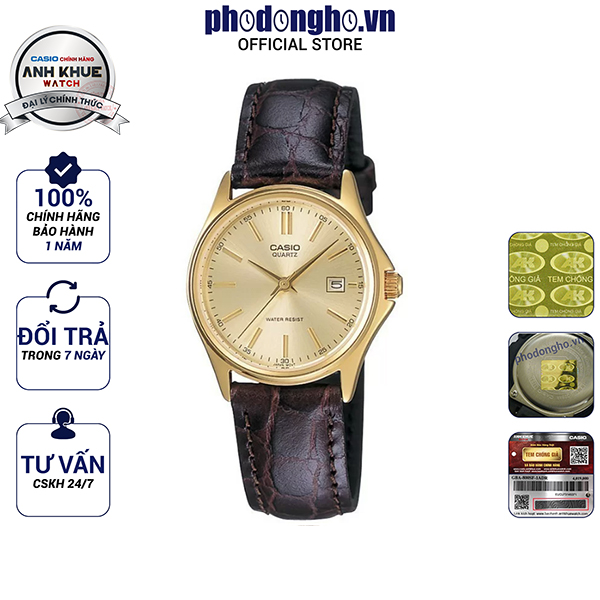 Đồng hồ nữ dây da Casio Anh Khuê LTP-1183Q-9ADF