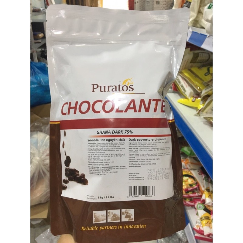 Socola nút grand place 75% 100g