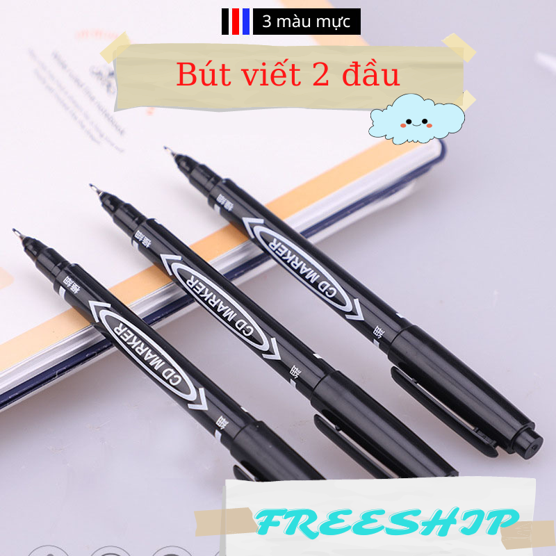 Bút lông dầu đánh dấu 2 đầu.
