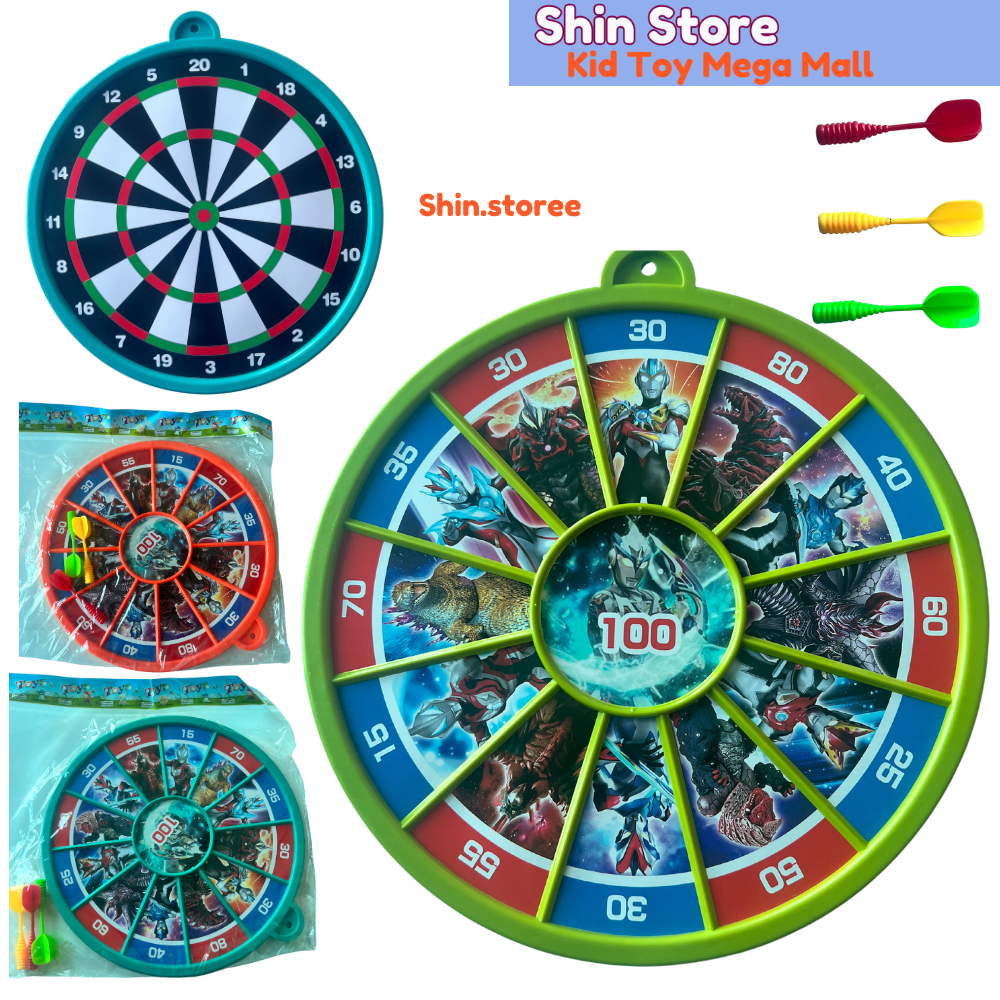 Đồ chơi phi tiêu nam châm 2 mặt kèm 3 tiêu, đường kính 28cm