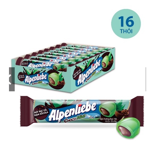Kẹo Alpenliebe vị Bạc hà nhân Socola